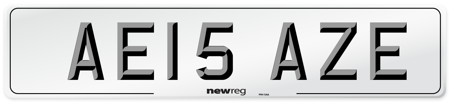 AE15 AZE Number Plate from New Reg